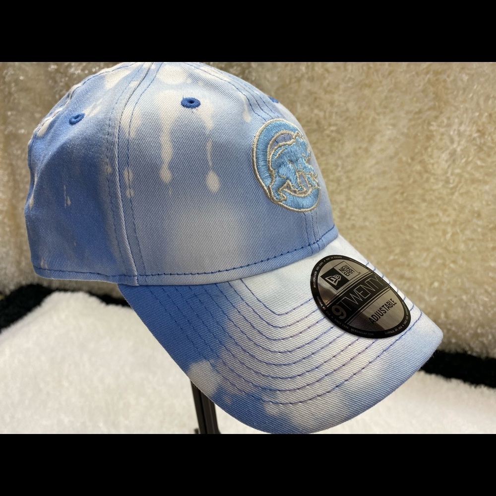 Chicago Cubs Lt Blue Bleached Out Hat